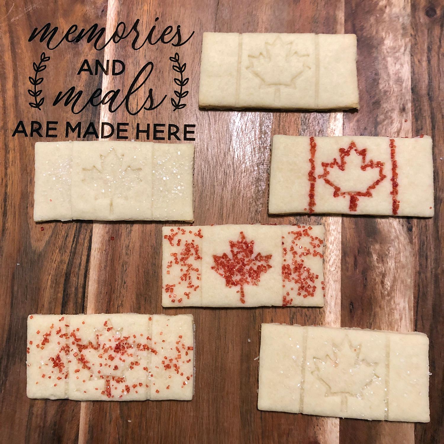 Flag of Canada Cookie Cutters and Stamps 3d model