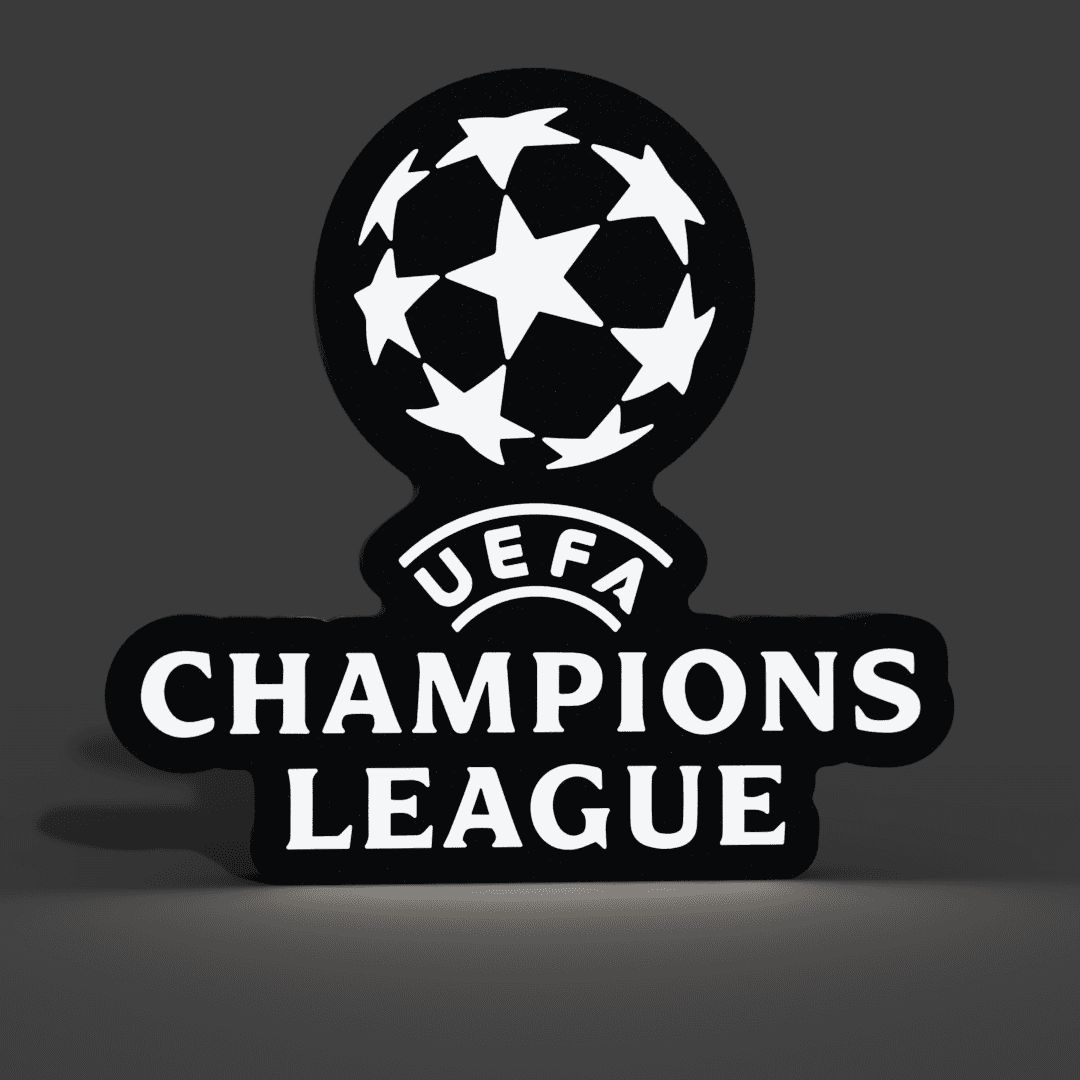 Champions League Customizable Lightbox LED Lamp 3d model