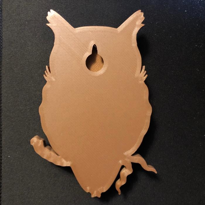 Owl with wall mount 3d model