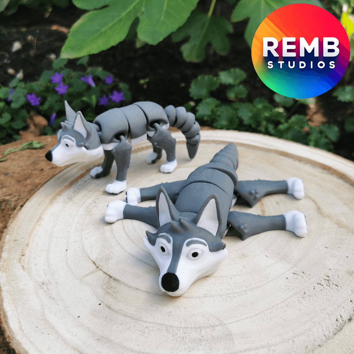  Flexi Wolf | Articulated Wolf NO support 3d model