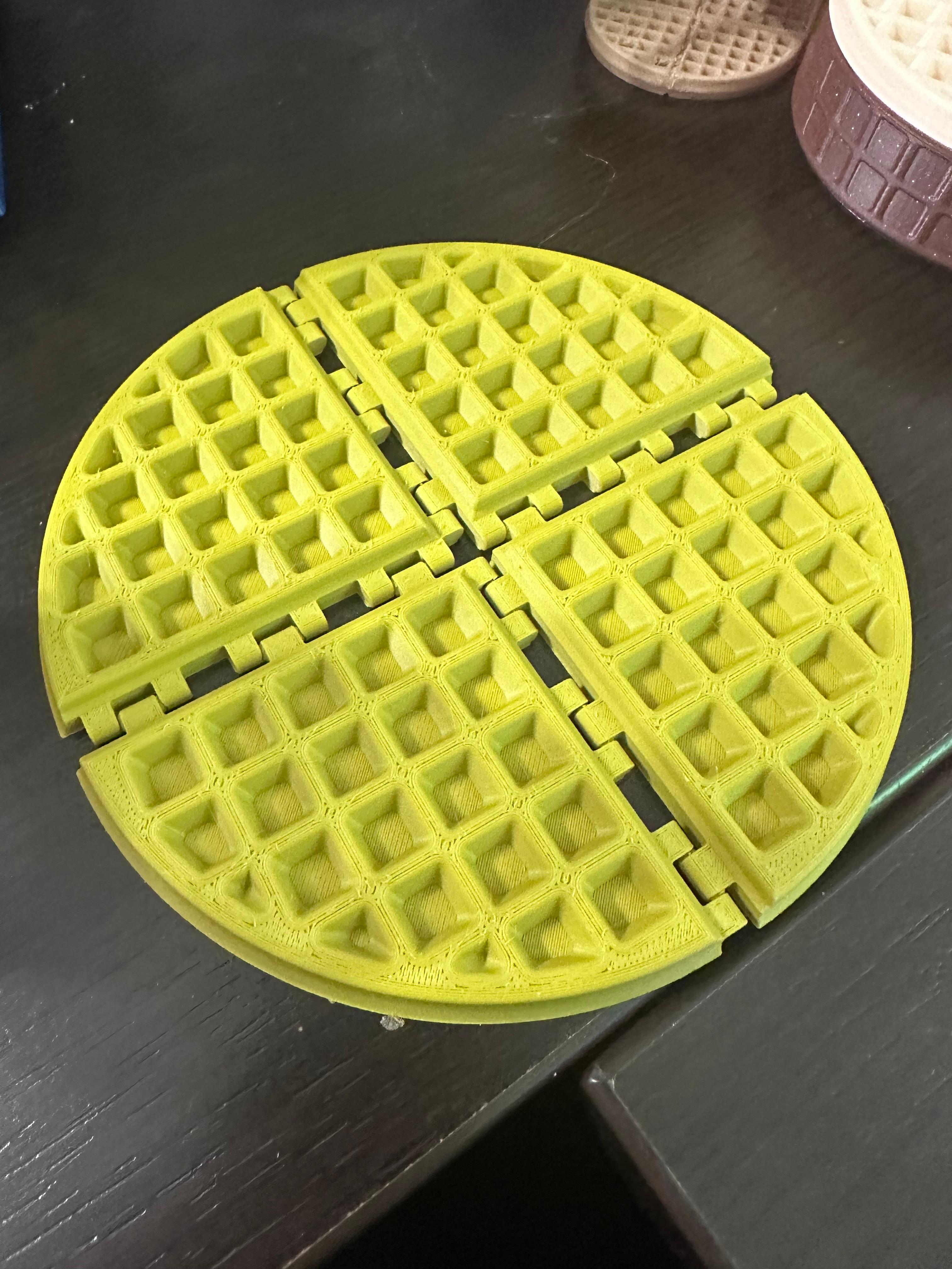 Articulating Waffle with Butter 3d model