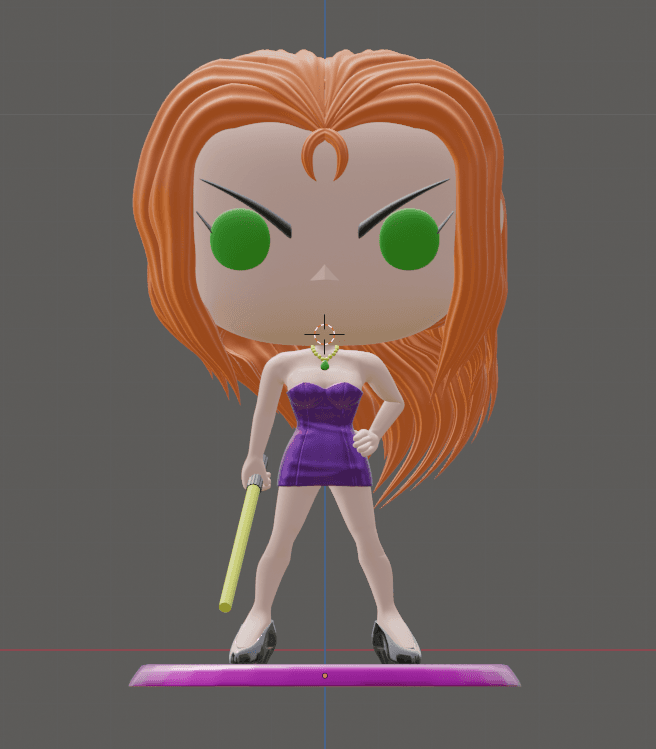 Mikami Ghost Sweeper Funko style 3d model