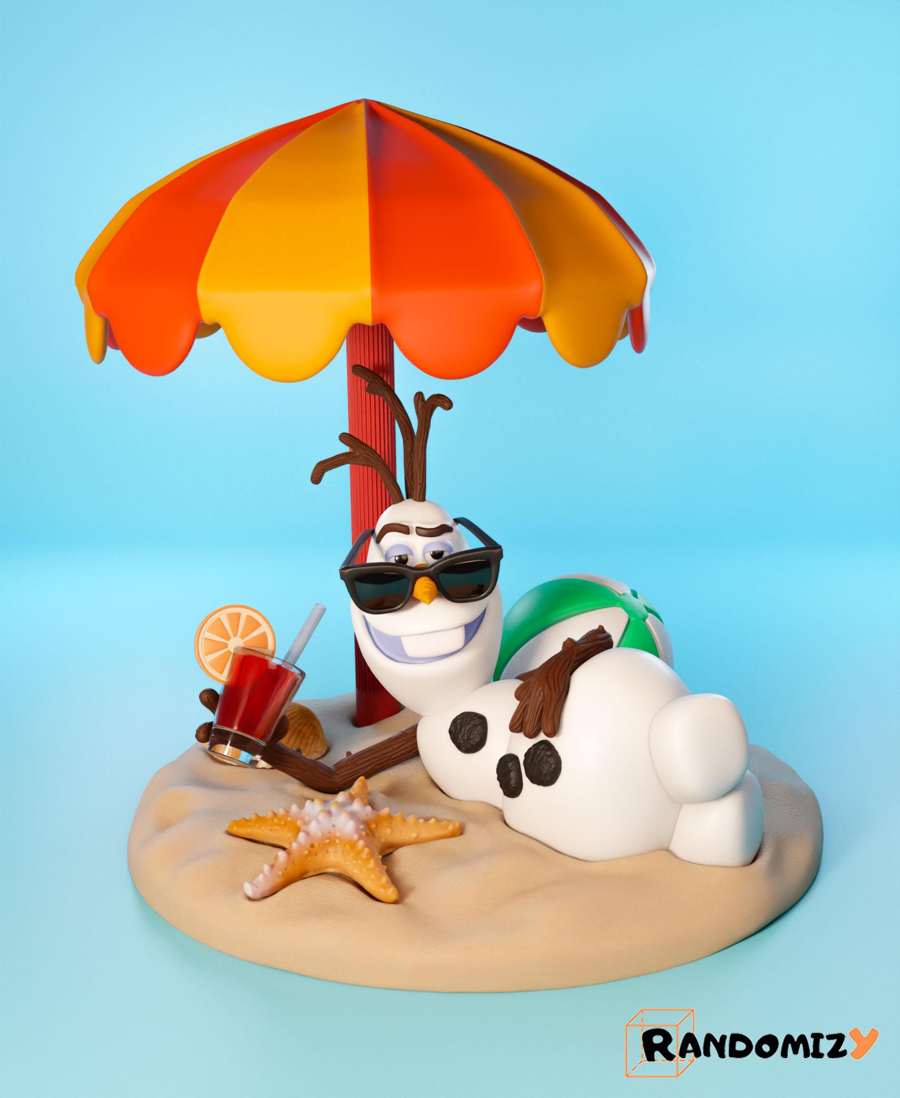 Olaf Summer Diorama (Fanart) 3d model