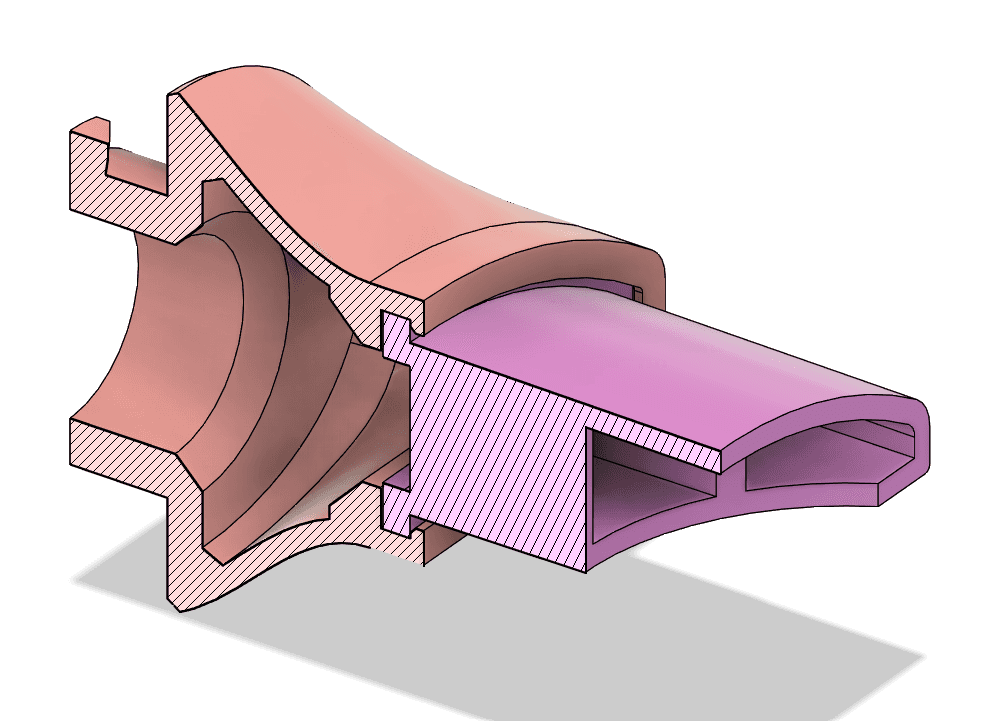 3M 7500 series outflow filter adapter 3d model