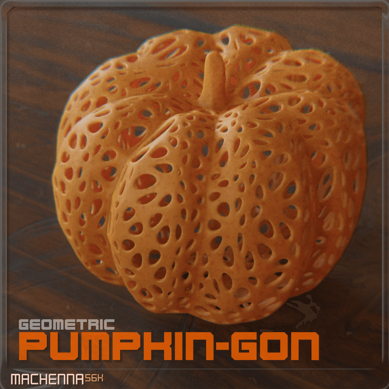 Pumpkin-Gon | Geometric Gourd 3d model