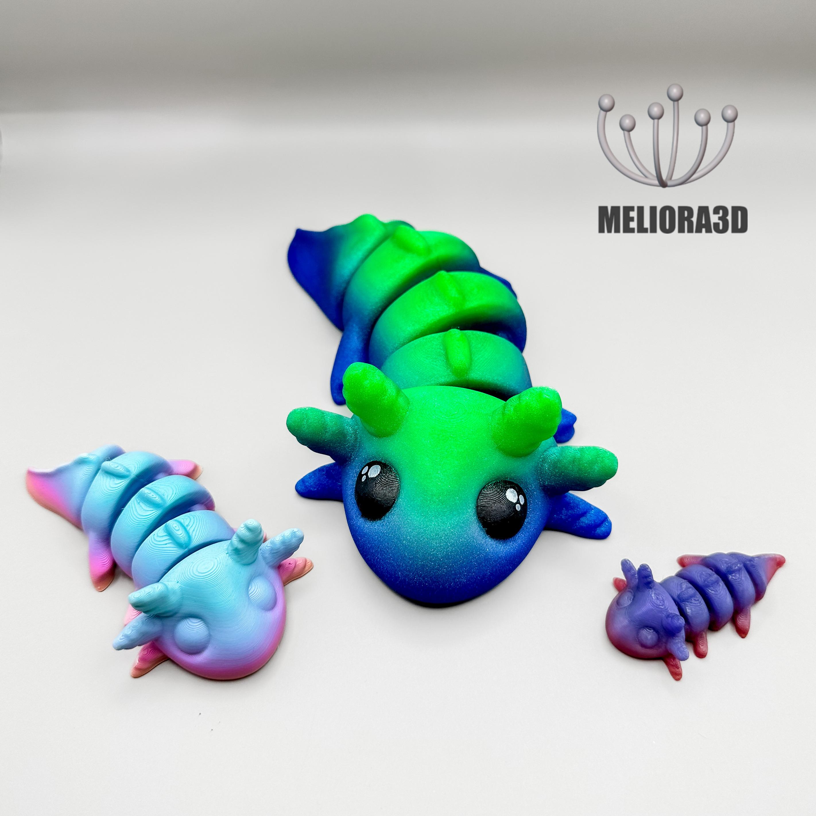 M3D - Flexi Baby Axolotl 3d model