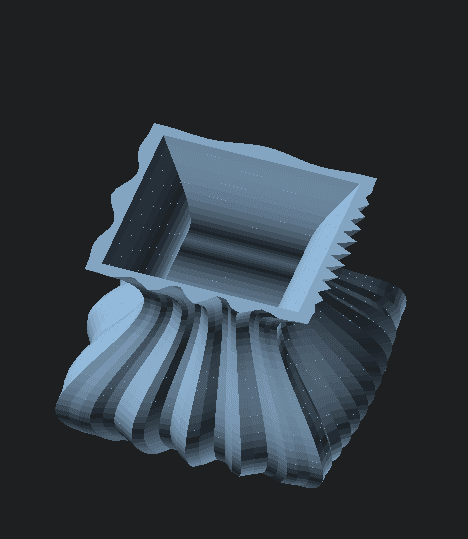 Wavy Planter Vase, Lamp Base Parametric 3d model