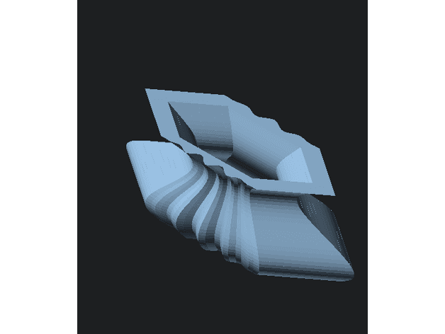 Wavy Planter Vase, Lamp Base Parametric 3d model