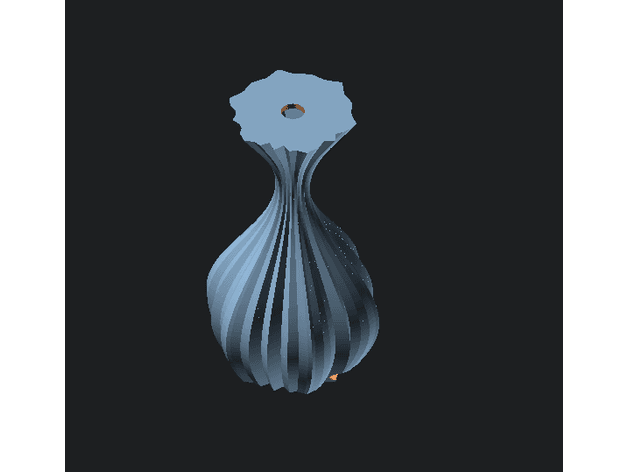 Wavy Planter Vase, Lamp Base Parametric 3d model