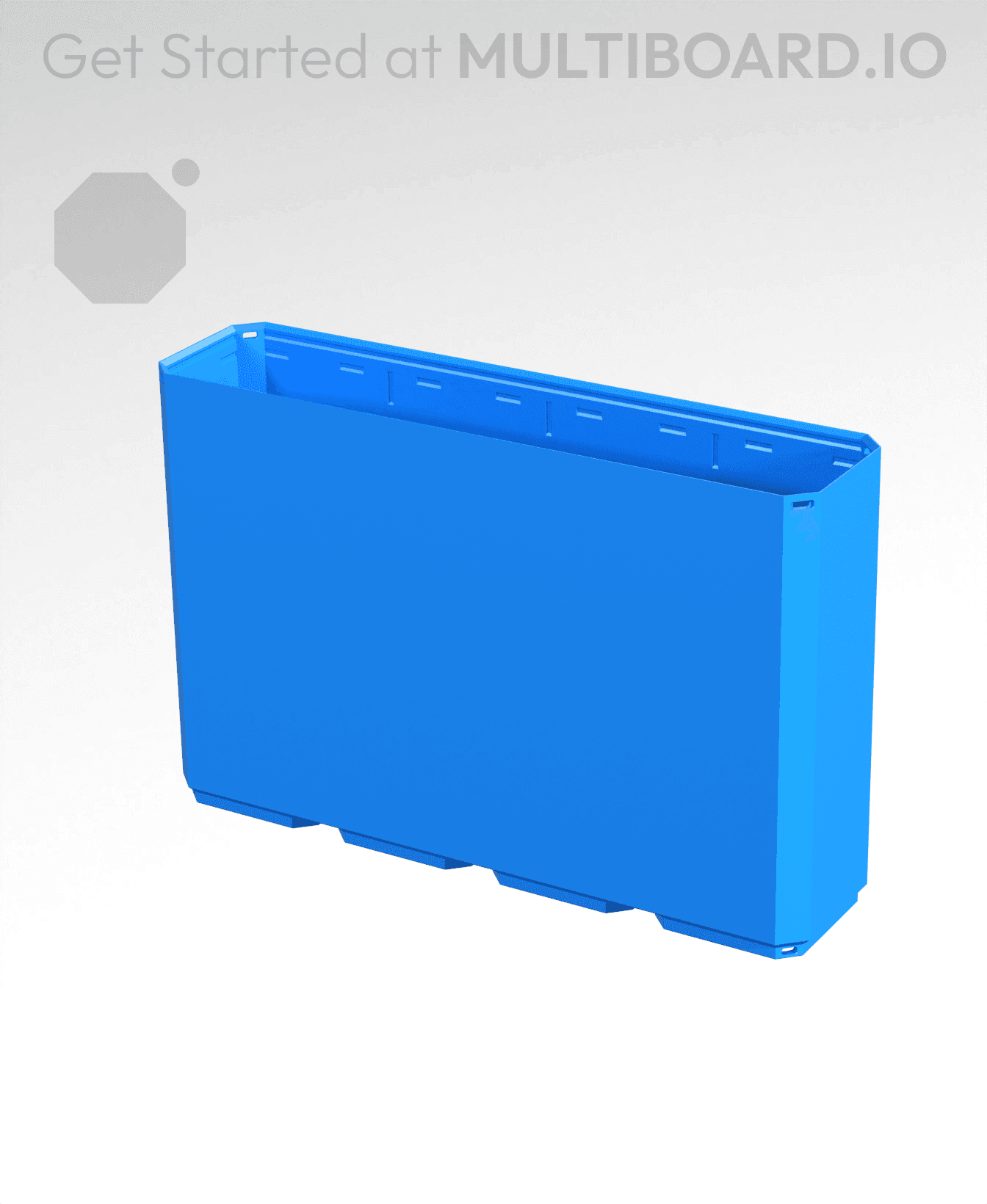 4x1x2.5 - Simple Walls - Multibin Shell 3d model