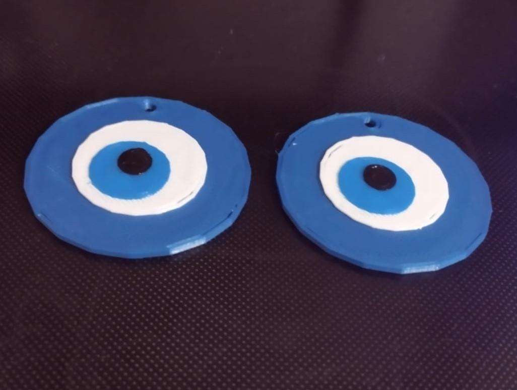 Greek Eye Keychain 3d model