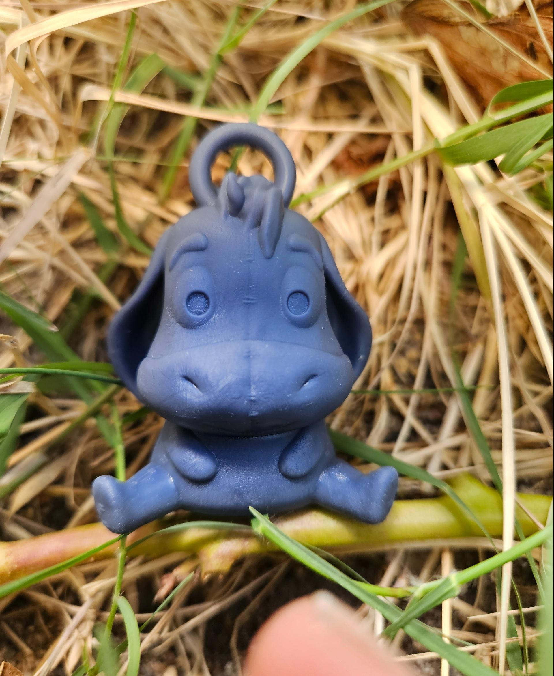 Eeyore Ornament - Support Free - A little wonky donkey printed half size. Love the way it came out  - 3d model