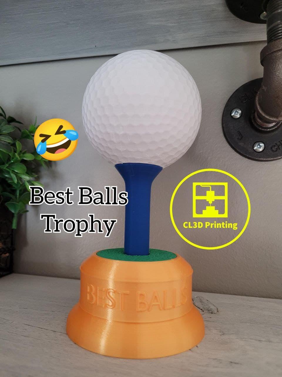 Best Balls Golf Trophy 3d model