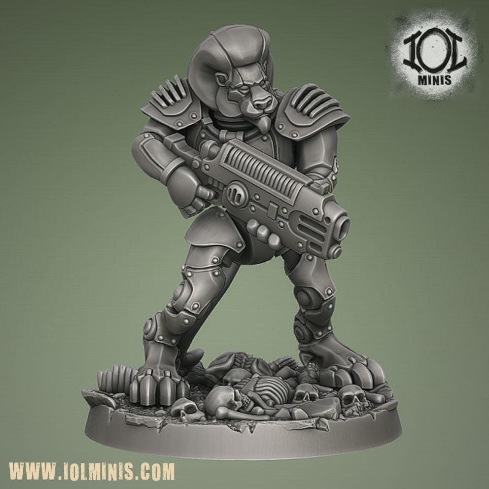 Will and L3-0N, Post Apocalyptic Orphan and His Robot Minder Miniatures 3d model