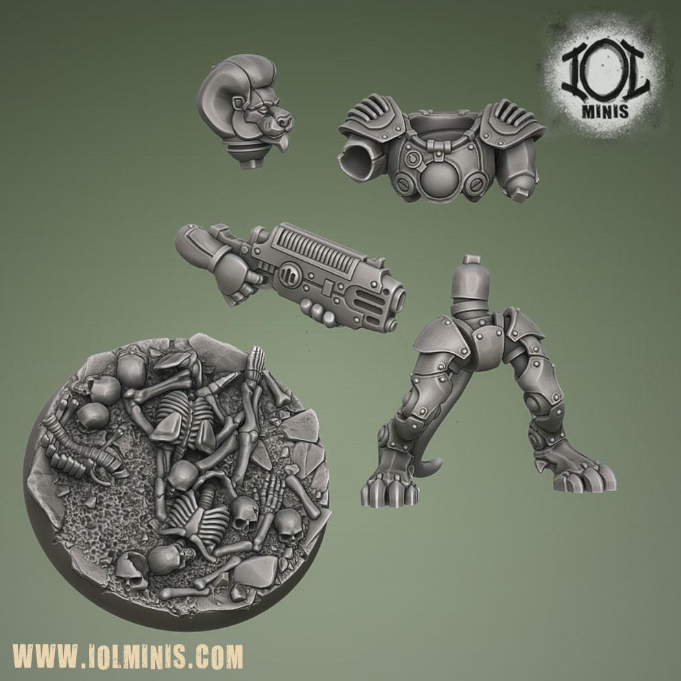 Will and L3-0N, Post Apocalyptic Orphan and His Robot Minder Miniatures 3d model