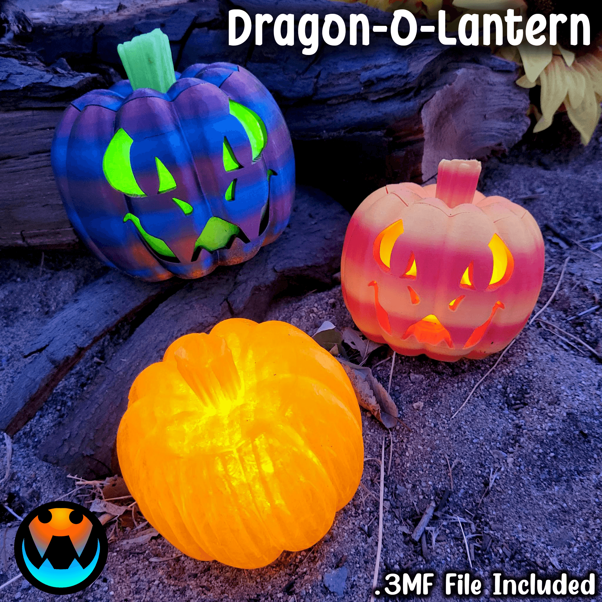 Dragon-O-Lantern & Pumpkin 3d model