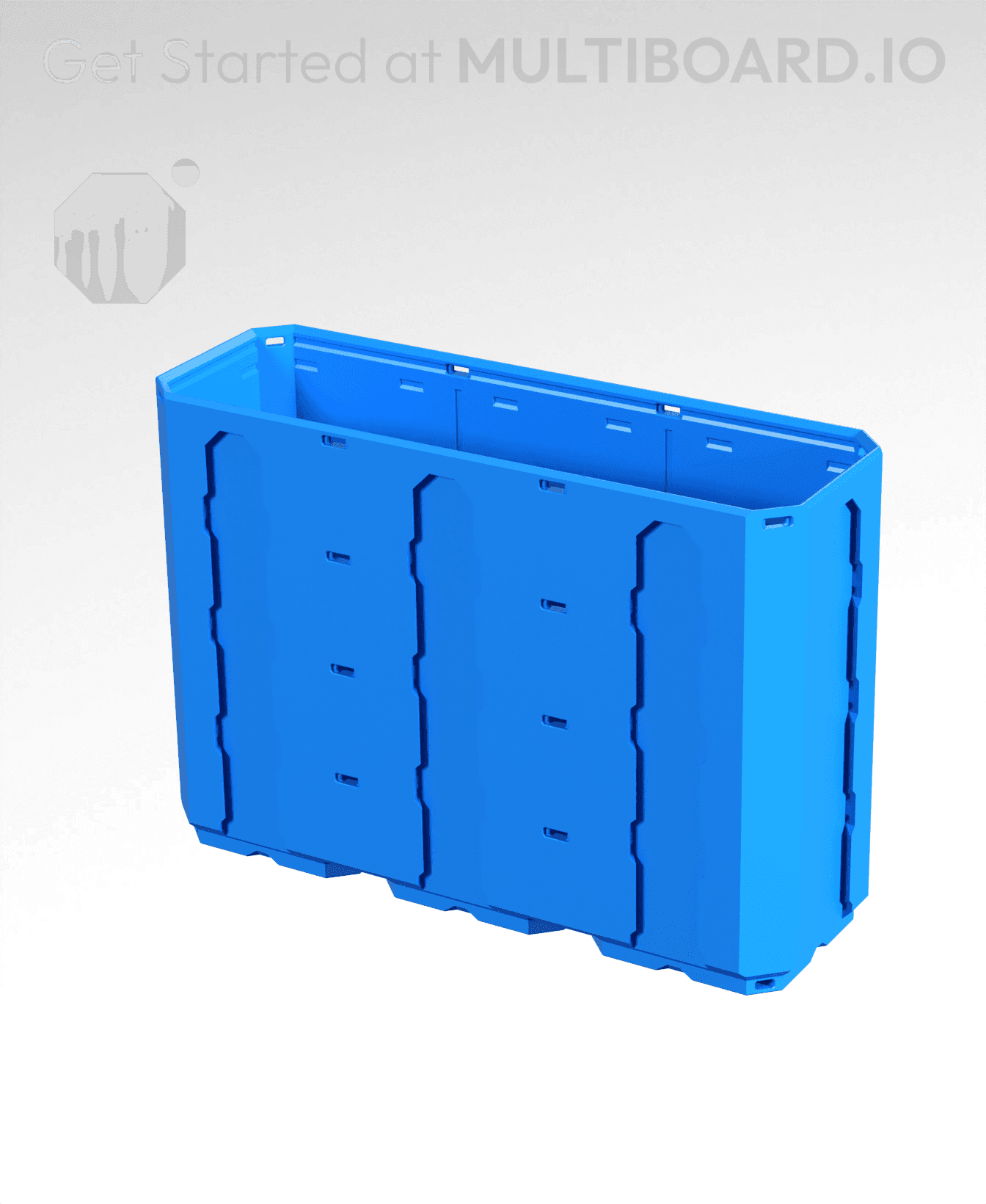 3x1x2 - Topped Multipoint Rail - Multibin Shell 3d model