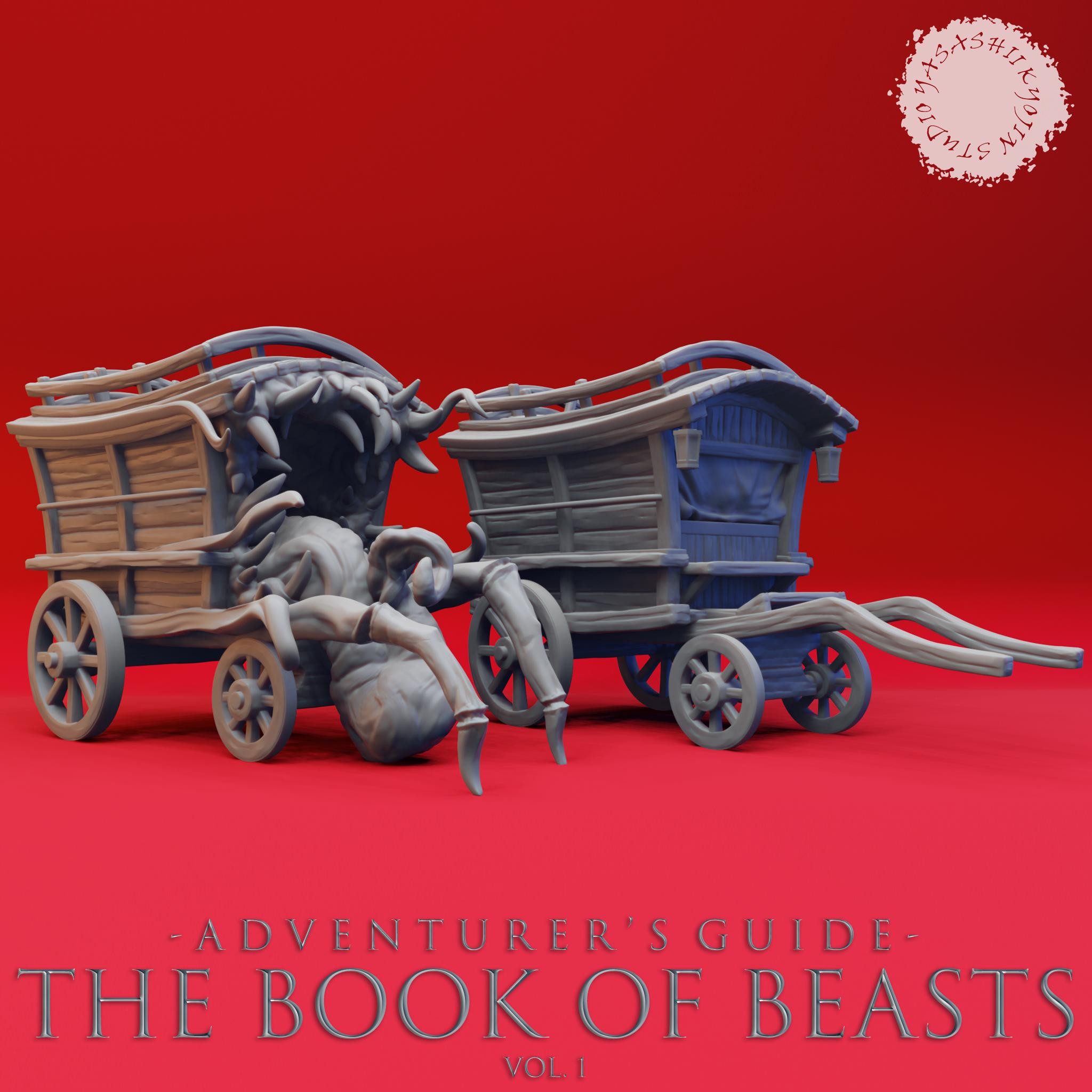 Mimic Wagon - Book of Beasts - Tabletop Miniatures (Pre-Supported) 3d model