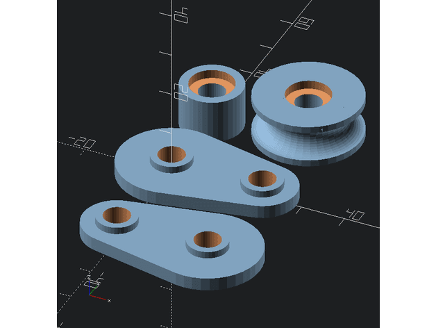 Pulley - Customizable Parametric 3d model