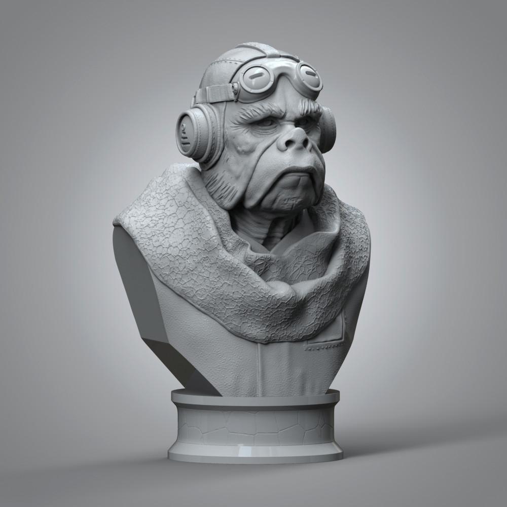 Kuiil Bust (Pre-Supported) 3d model