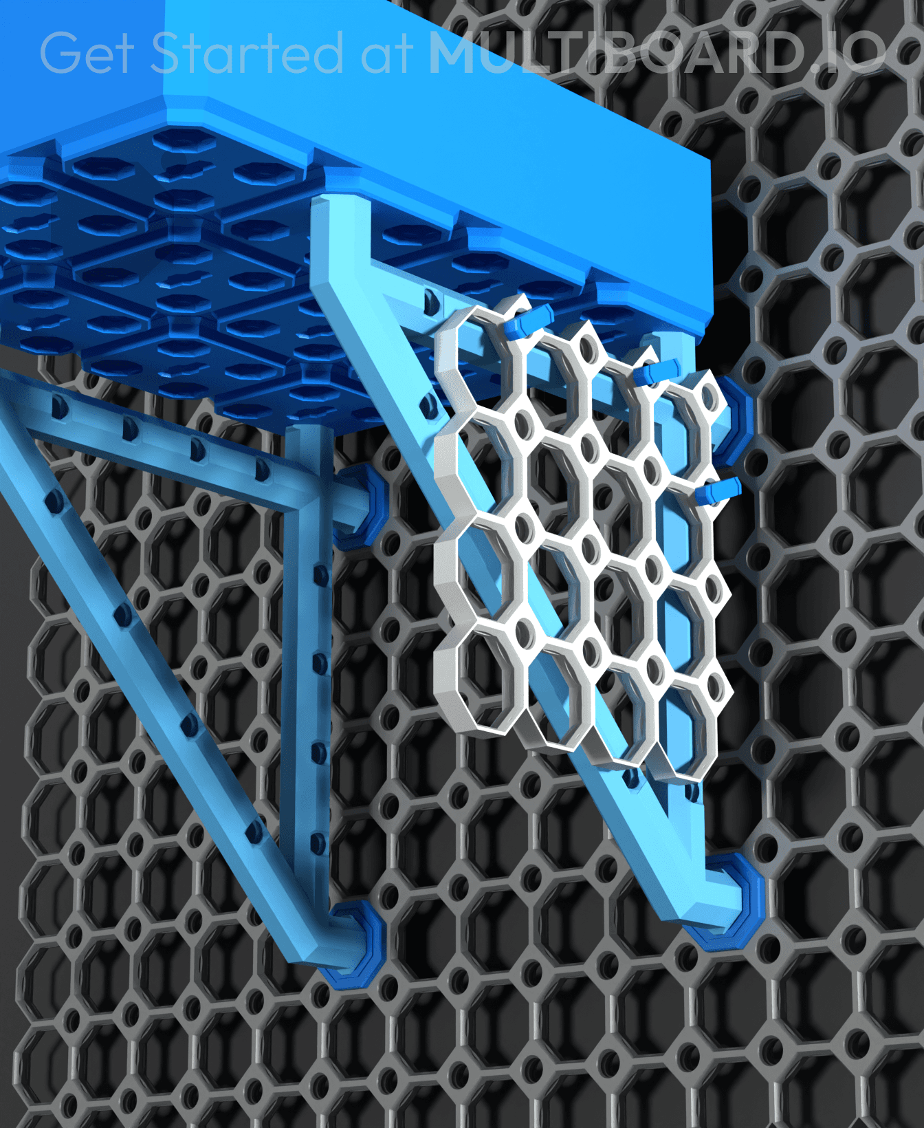 6x6 Push-Fit Bracket 3d model