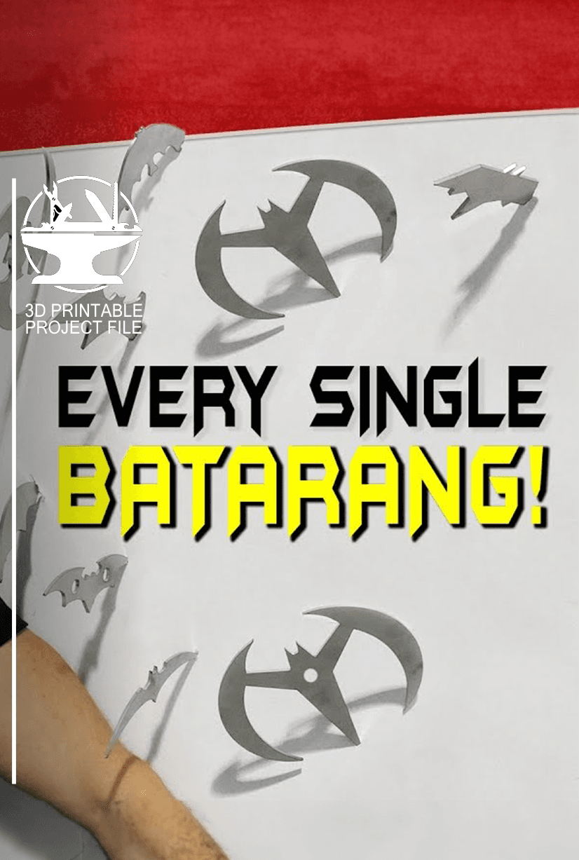 Every Single Batarang!! (3D Printable) 3d model