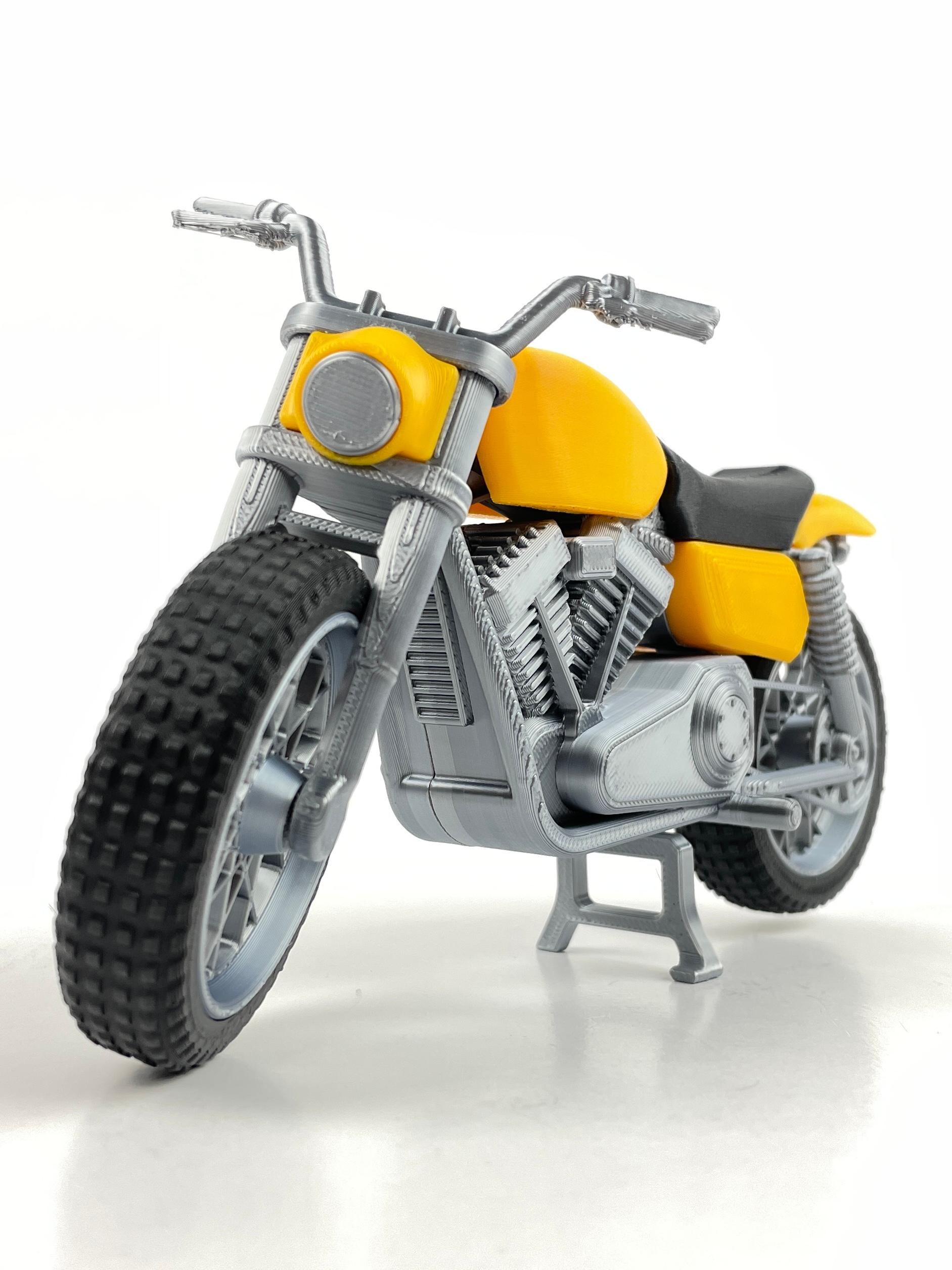 HD SCRAMBLER MOTORCYCLE 3d model