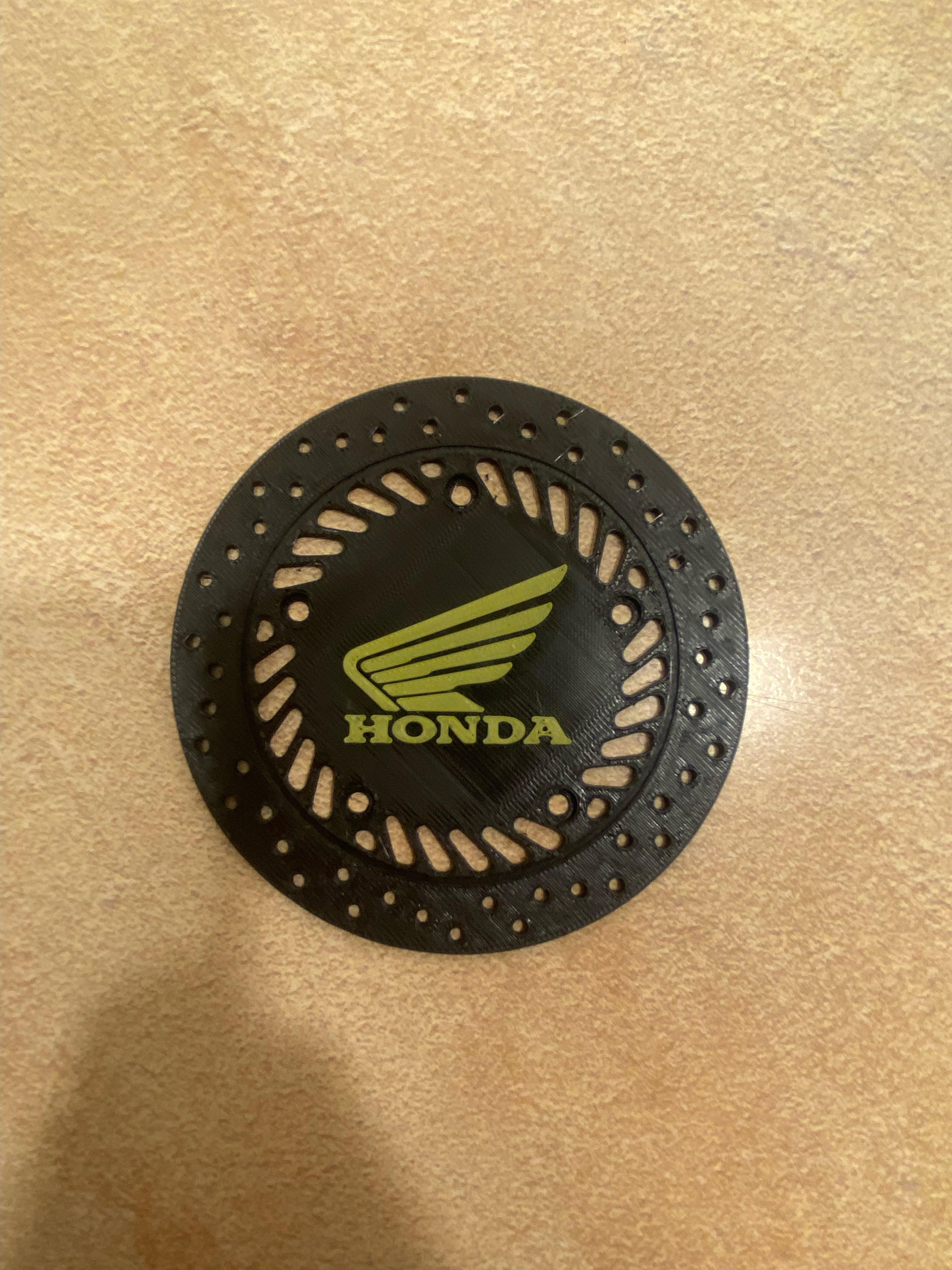 Hon da motorcycle themed beverage coaster 3d model