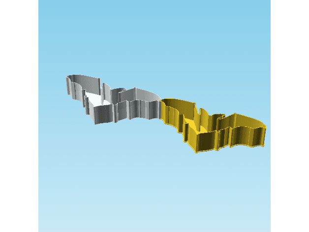 Bat 0051, nestable box (v2) 3d model