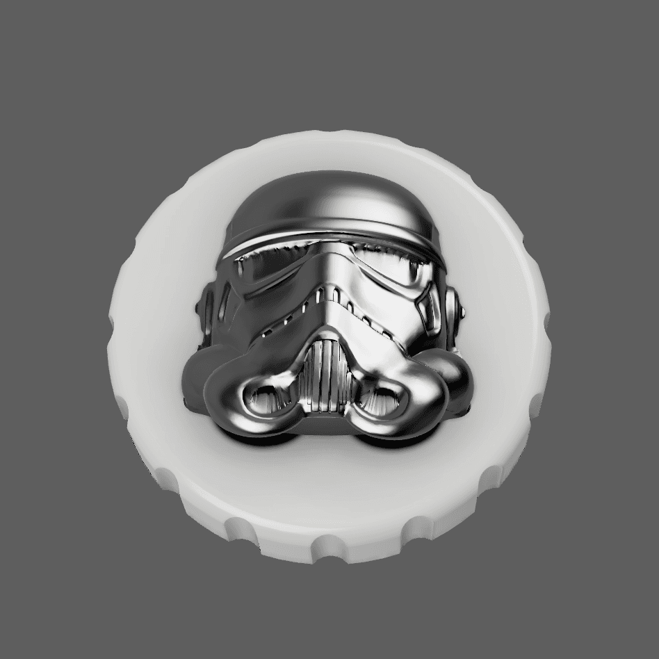 Storm Trooper - Stash Jar Lid 3d model