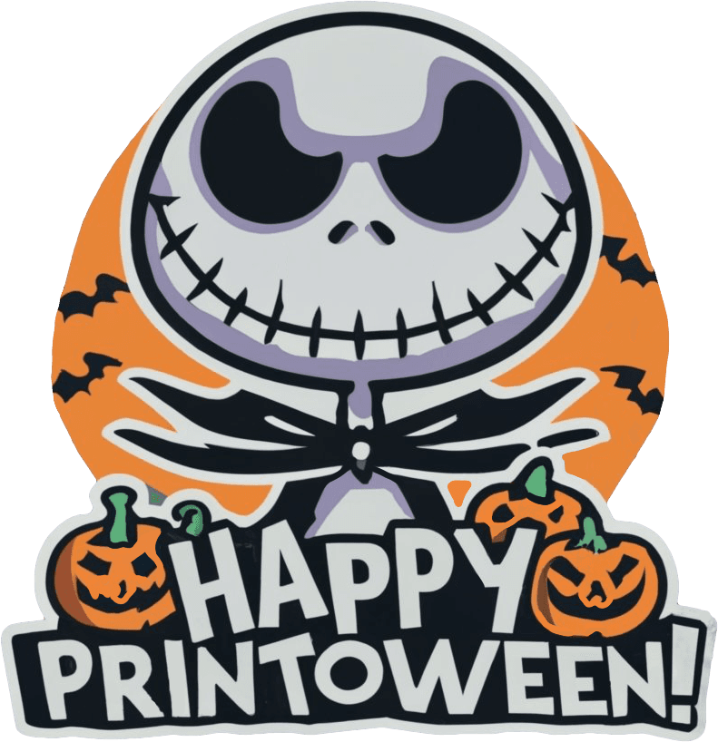 Nightmare Before Christmas (Inspired) "Happy Printoween" Jack Skellington Halloween 3d model