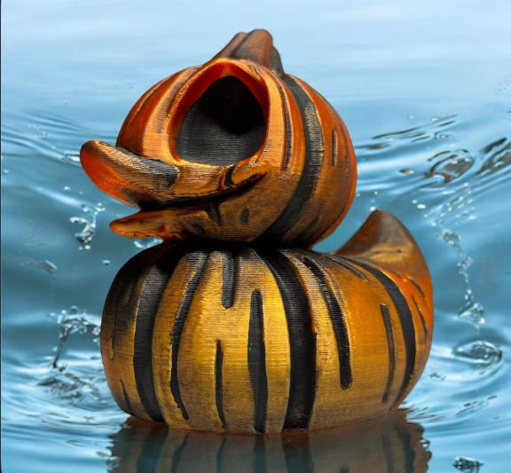 Pumpkin Rubber Duck  3d model