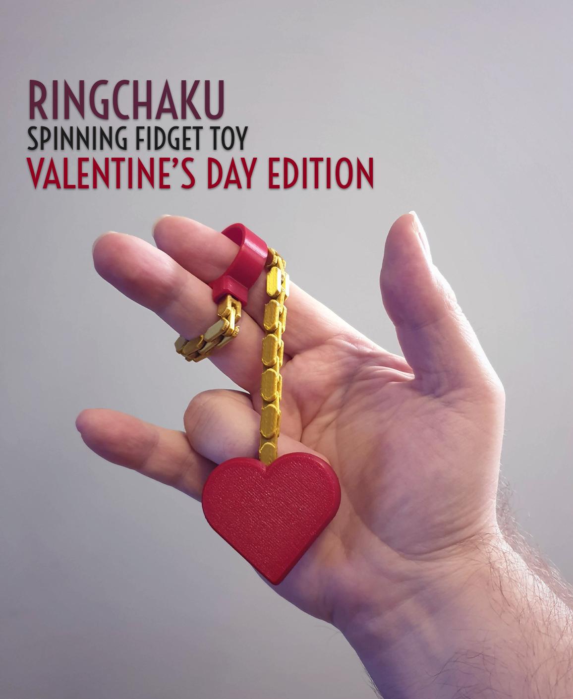 Ringchaku Spinning Fidget Toy - Valentine's Day Edition 3d model