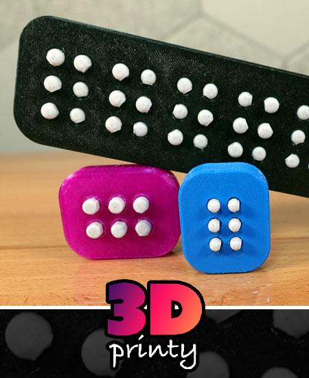 Braille Training Cell - 4.5MM 3d model