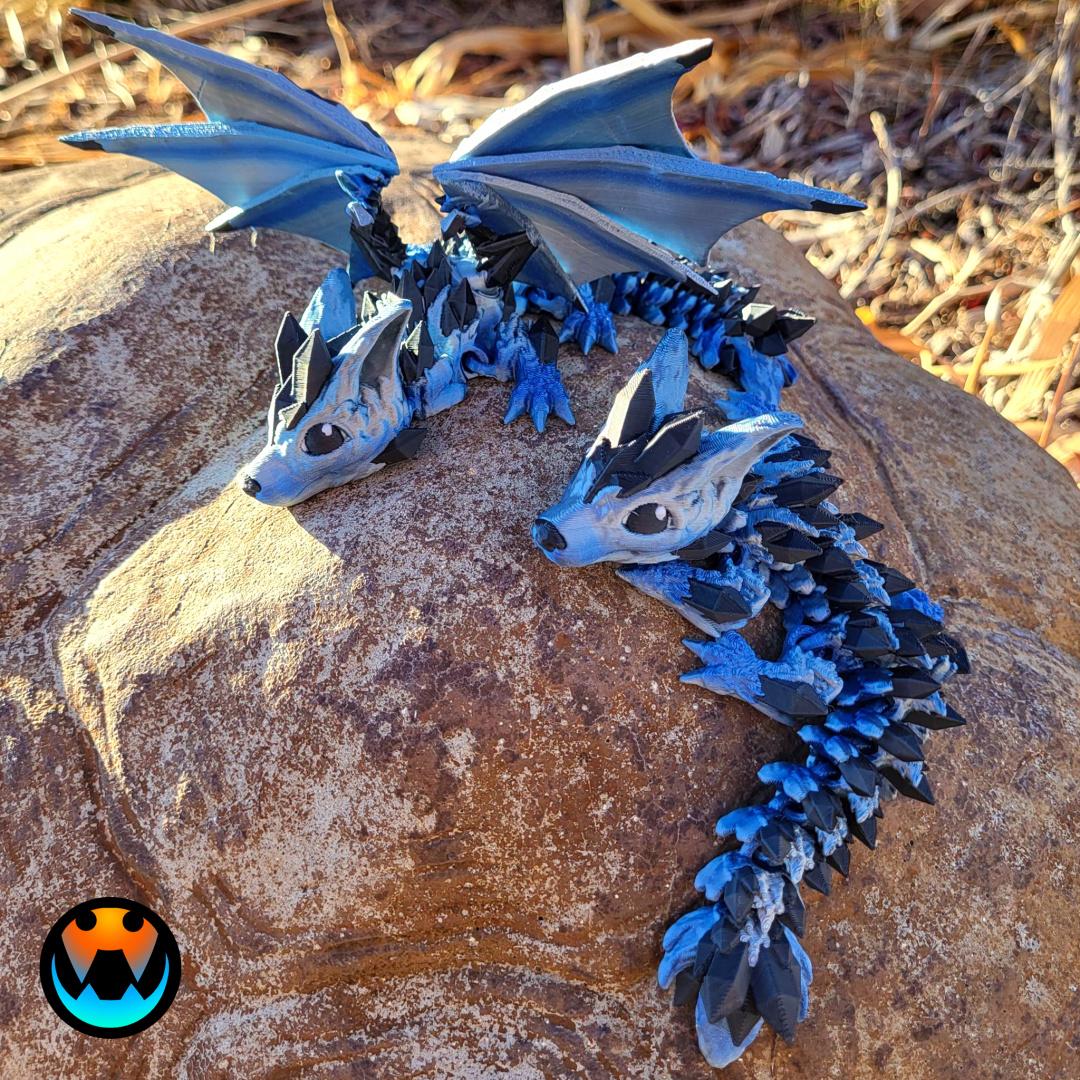 Baby Crystal Wolf Dragon 3d model