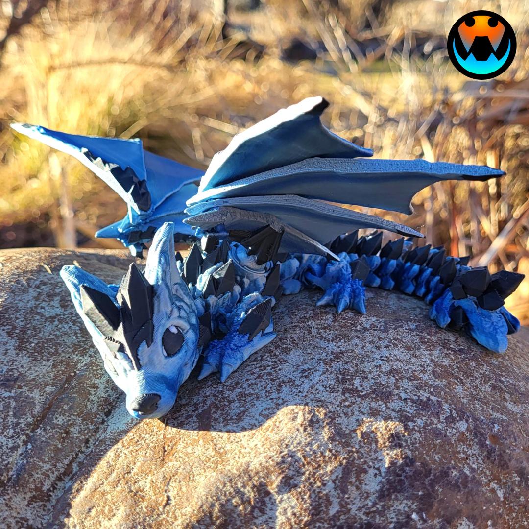 Baby Crystal Wolf Dragon 3d model