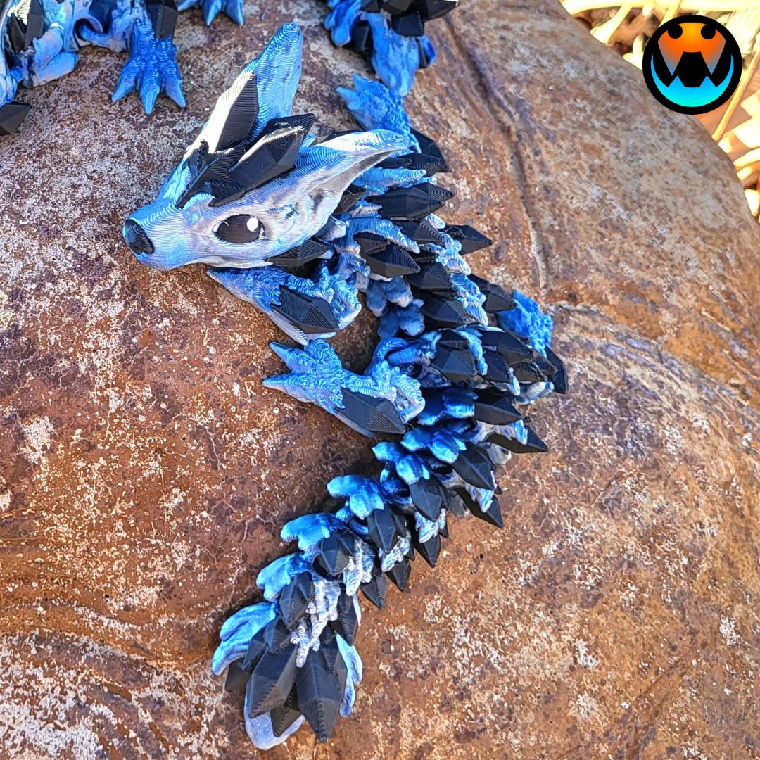 Baby Crystal Wolf Dragon 3d model