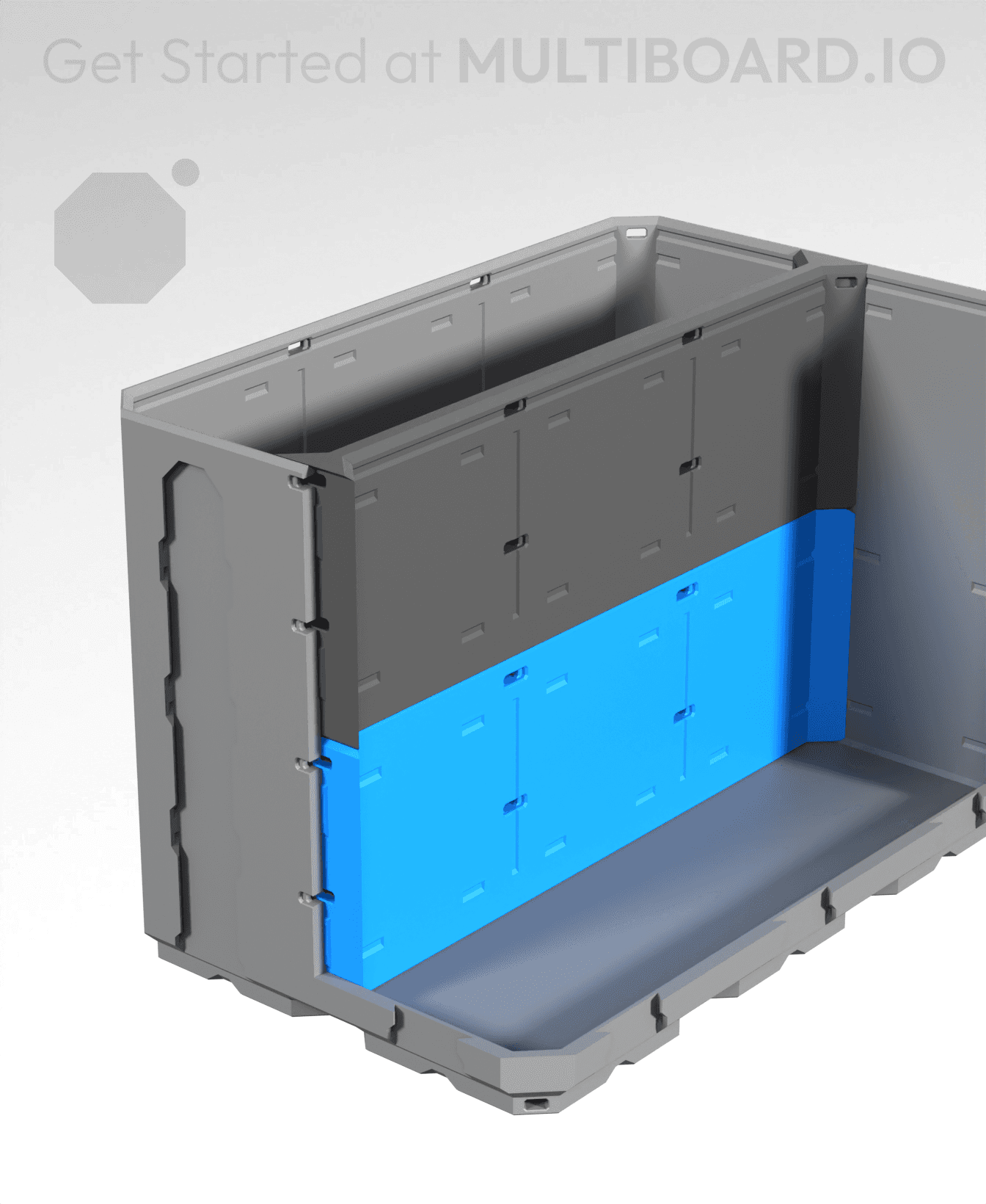 3x1H - Bottom Multibin Divider 3d model