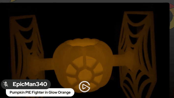 Pumpkin PIE Fighter (Halloween Themed Star Wars TIE Fighter)  3d model