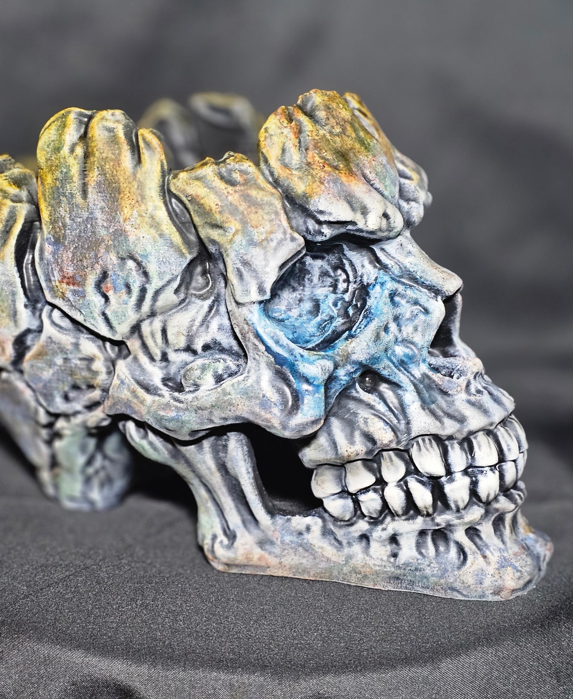 Hollow Skull - Pencil Holder - Decor 3d model