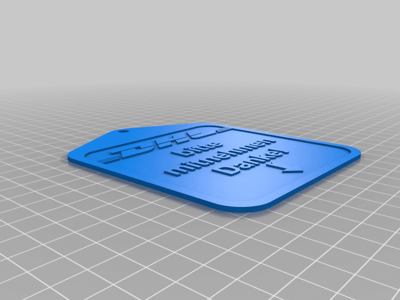 DHL bitte mitnehmen / abholen Schild 3d model