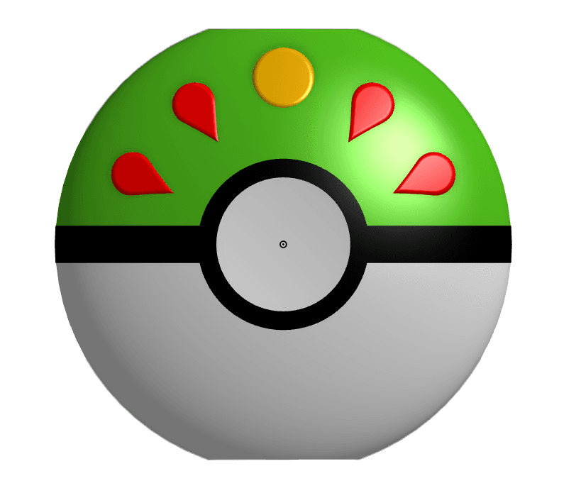 Friend Ball Pokeball / Pokémon Go Plus + Protective Case 3d model