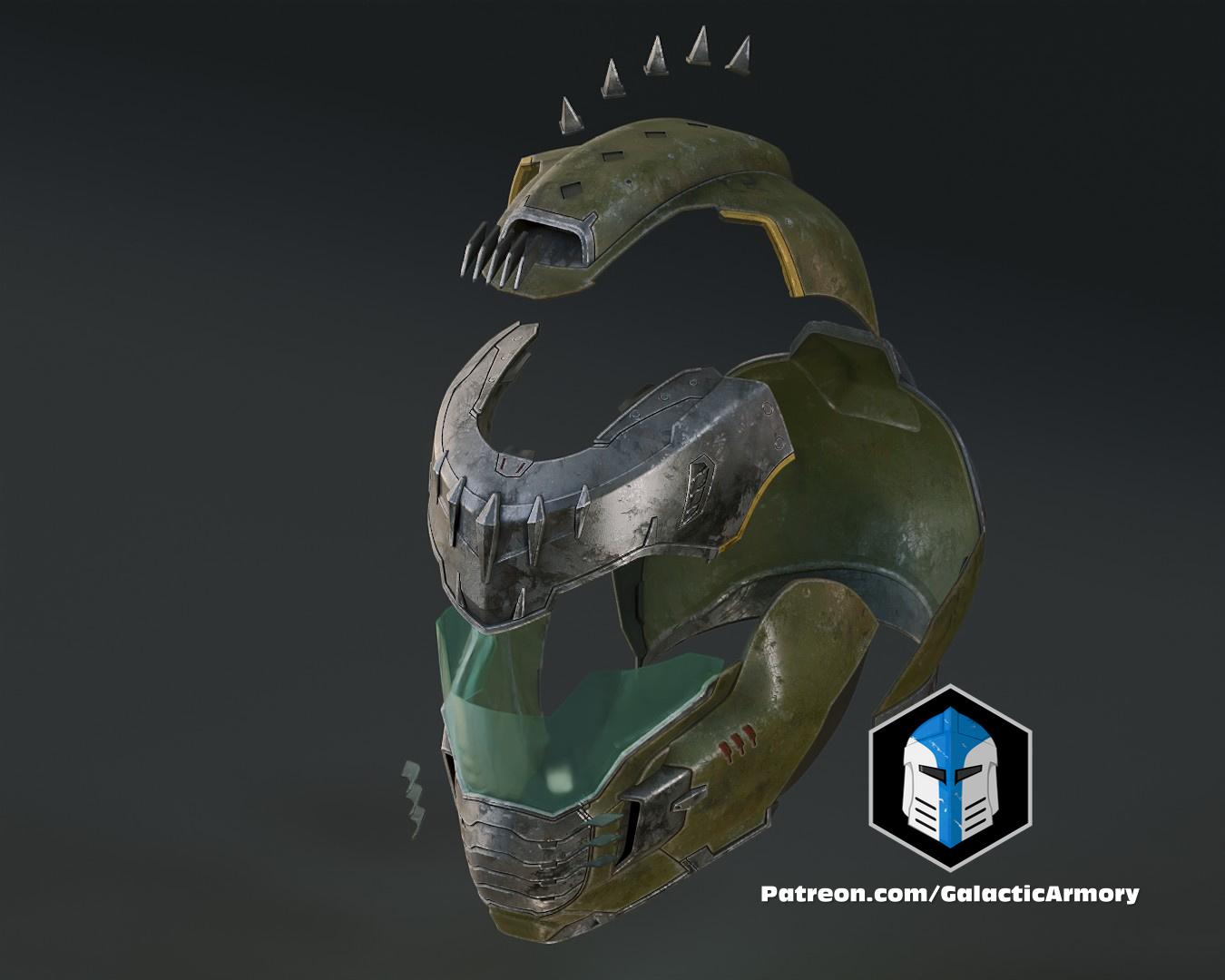 Doom Slayer Dark Ages Helmet - 3D Print Files 3d model