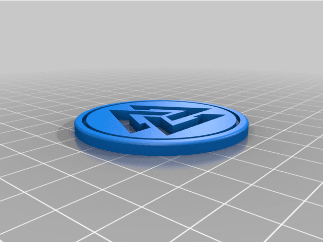 Valknut Symbol Coin 3d model