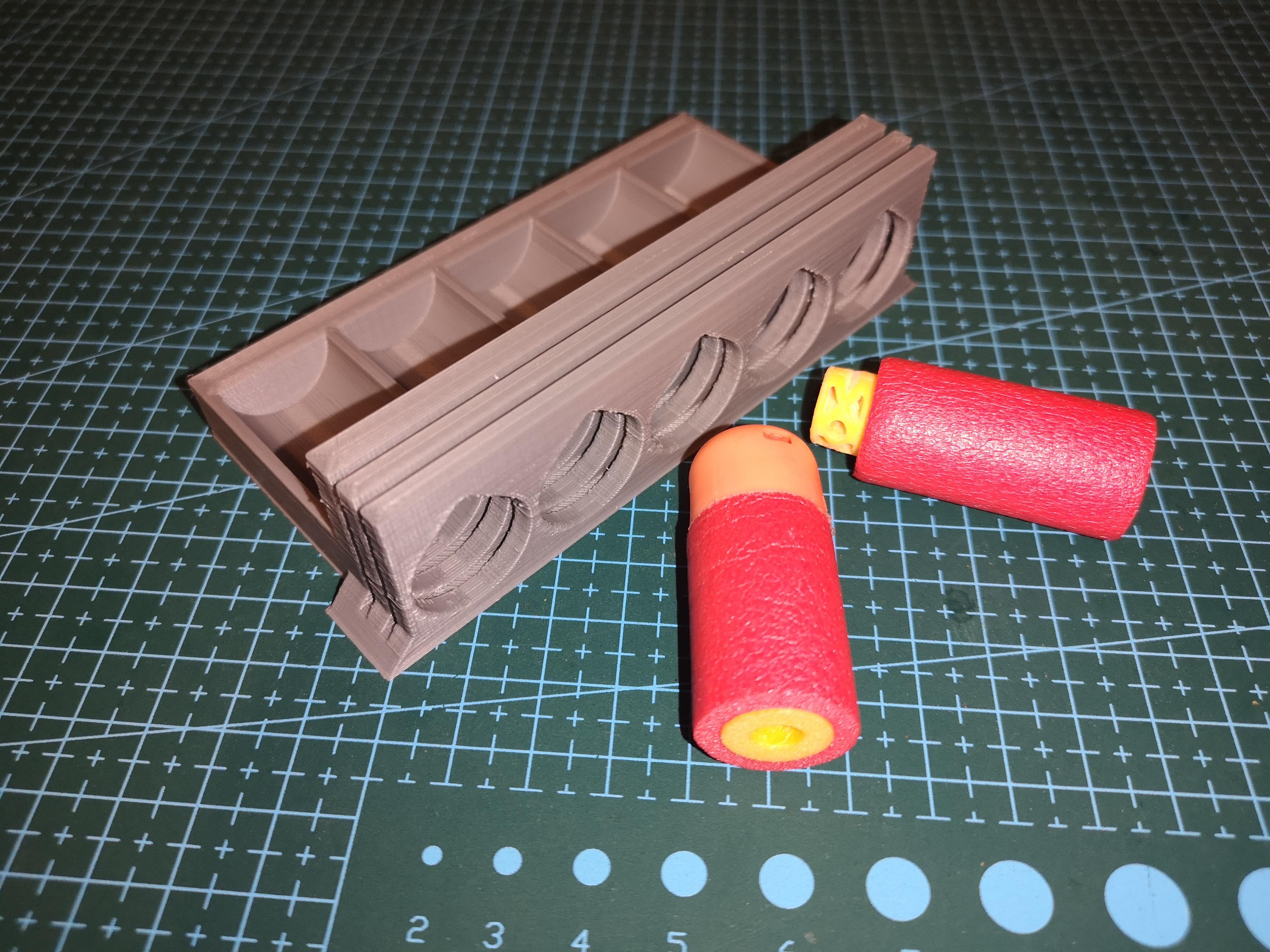 Nerf MEGA half dart cutting jig 3d model