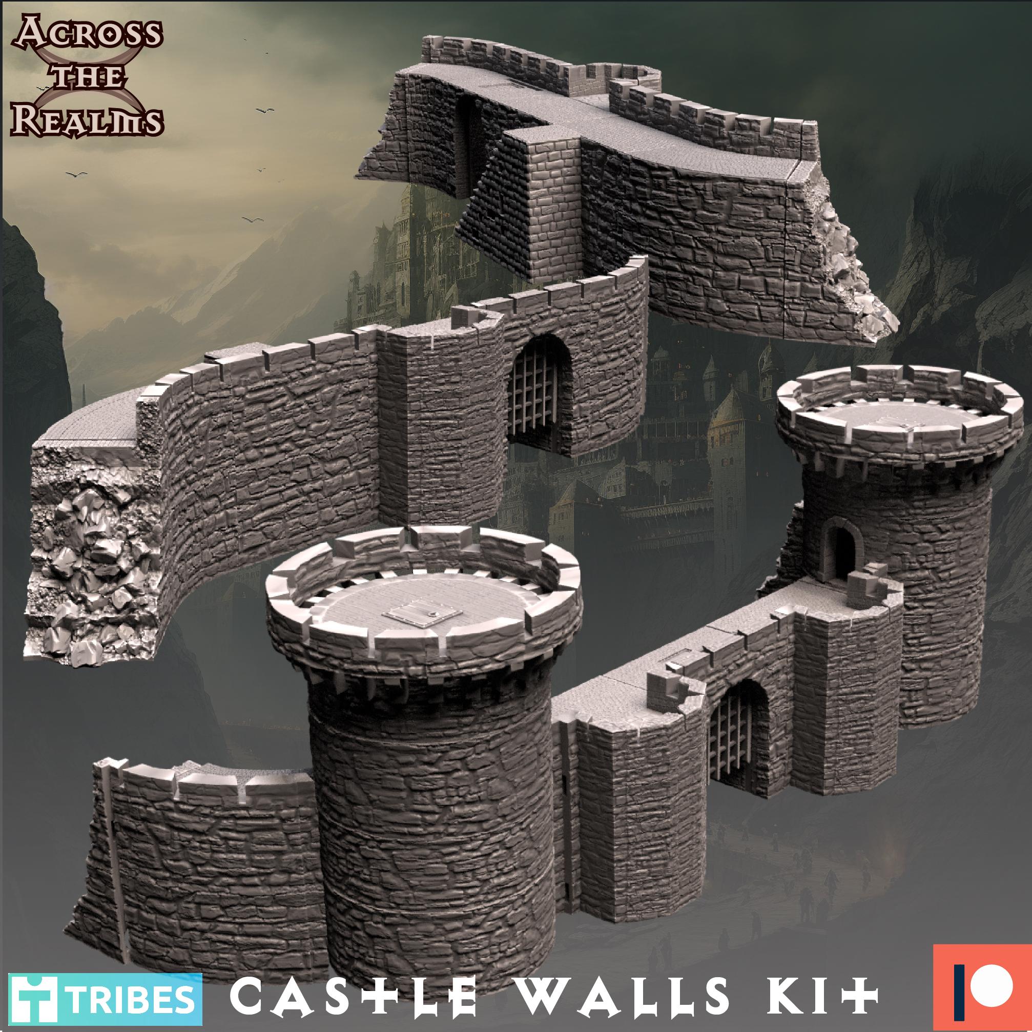 Castle Walls Kit 3d model