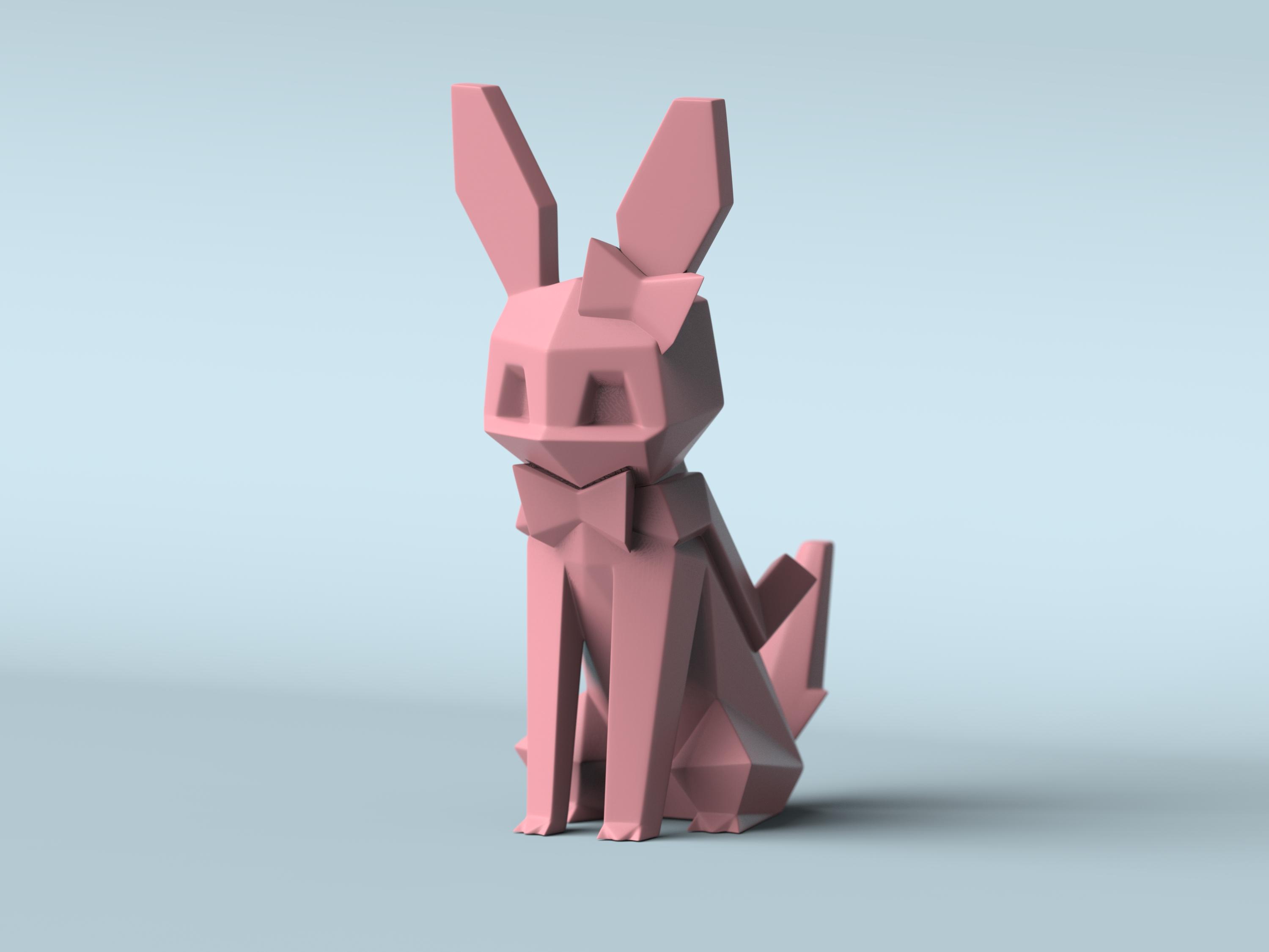 Low-poly Sylveon 3d model