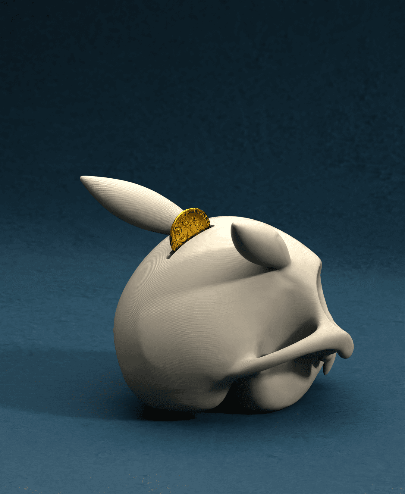 Pika Skull Piggy Bank 3d model