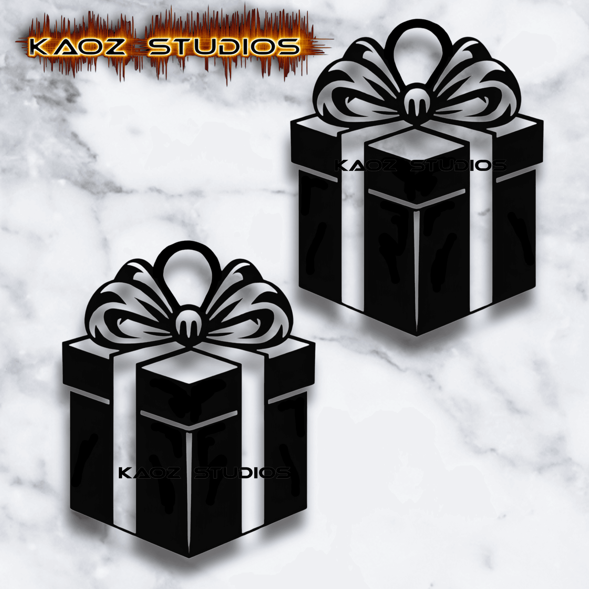 christmas gift earrings christams jewelery  xmas present 3d model