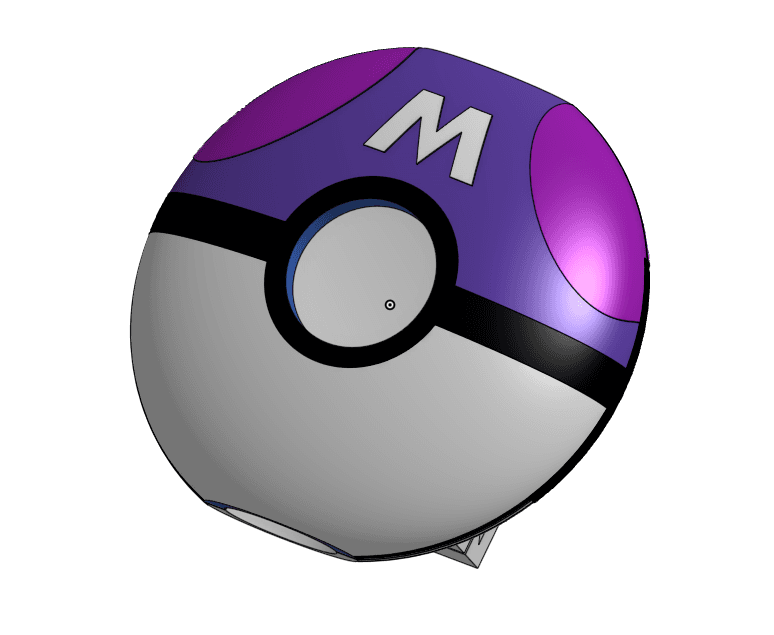 Master Ball Pokeball / Pokémon Go Plus + Protective Case 3d model